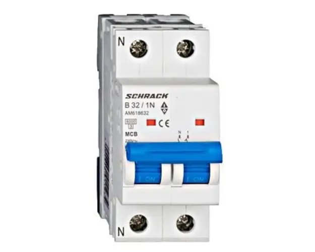 Intrerupator automat, 32A, 1P+N, 32A, curba B, 6kA, Schrack