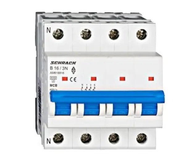 Intrerupator automat, 4P, 16A, 6KA, B, Schrack AM618816