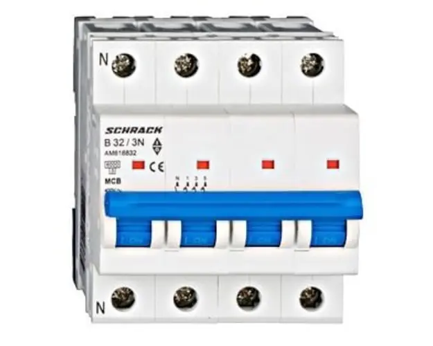 Intrerupator automat, 4P, 32A, 6KA, B Schrack AM618832