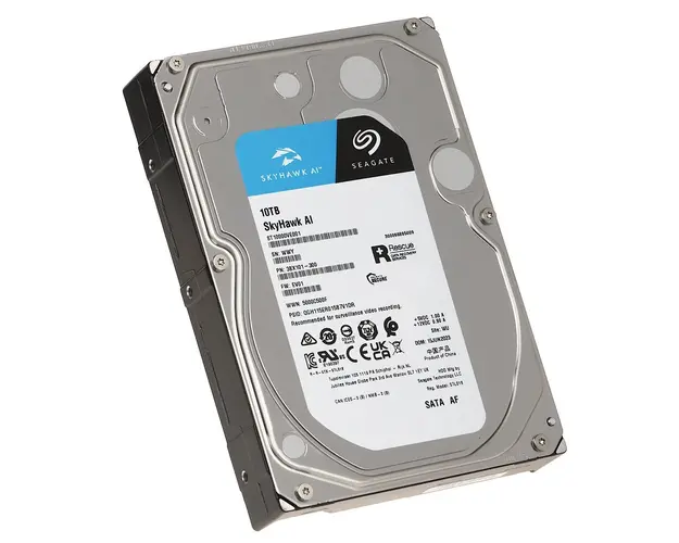 Hard-Disk 10TB, SEAGATE, Skyhawk AI Guardian Surveillance, 3.5" SATA 6Gb/s, HDD 10 Tera ST10000VE001
