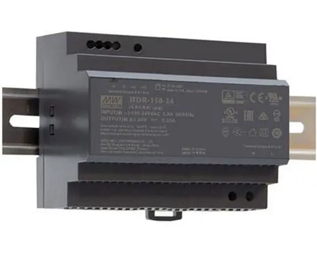 Sursa de alimentare pe sina DIN, 24V, 6.25A, eficienta 90.5%, Mean Well, HDR-150-24