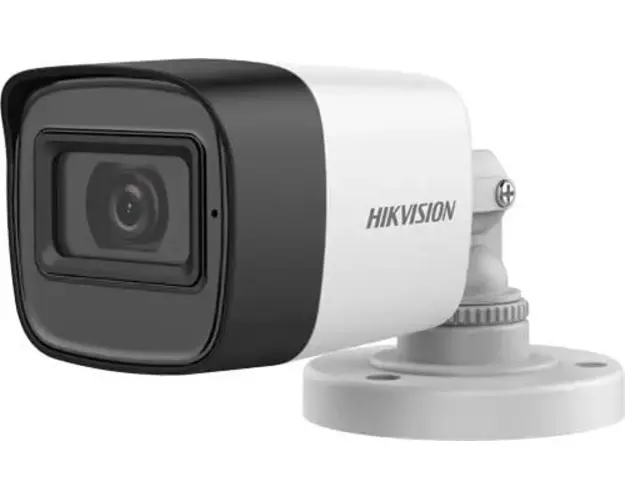 Camera de supraveghere pentru exterior, analogica, 5MP 2K, 3.6m, IR 30m, Microfon, IP67, Hikvision DS-2CE16H0T-ITFS3.6