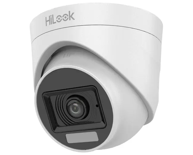 Camera de supraveghere interior HDTVI, Hikvision HiLook THC-T127-LPS, 2MP FULL HD, iluminare duala 20m, Microfon