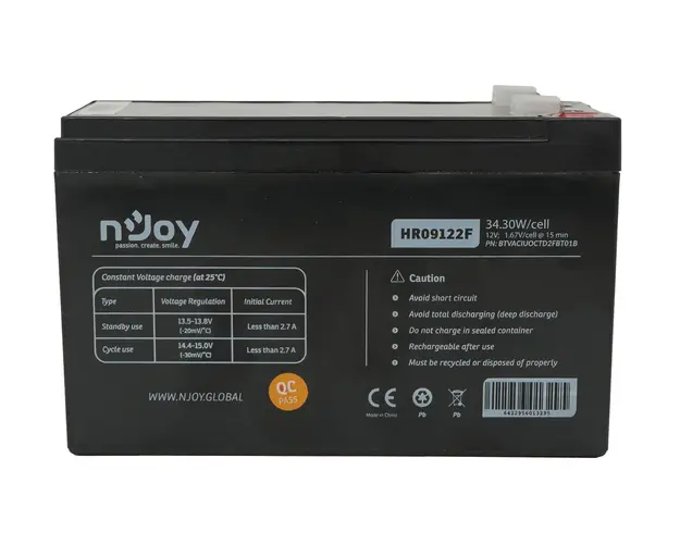 Acumulator 12V Njoy HR09122F pentru UPS-uri profesionale