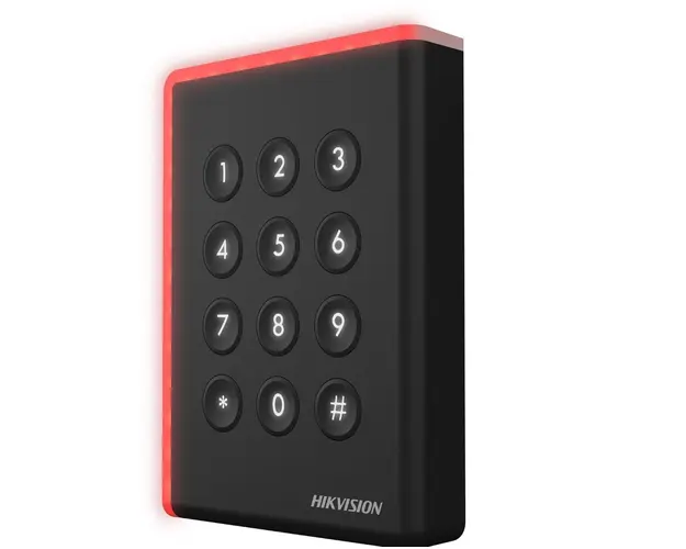 Cititor de proximitate cu tastatura Hikvision DS-K1108AEK, Wiegand 26 si 35, Iluminat, Hikvision, DS-K1108AEK