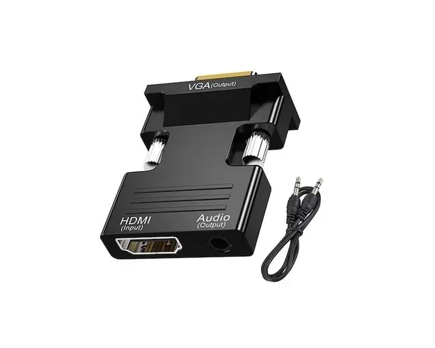 Adaptor HDMI-VGA, Jack3.5mm, rezolutie 1080P, Safer DACT-2534-HDMI-VGA, negru