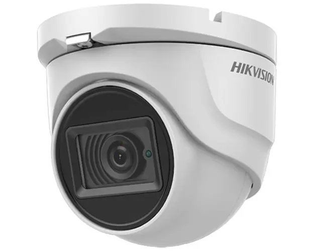 Camera de supraveghere 4 in 1, dome, 5 MP, IR 30 metri, Hikvision, DS-2CE76H8T-ITMF28