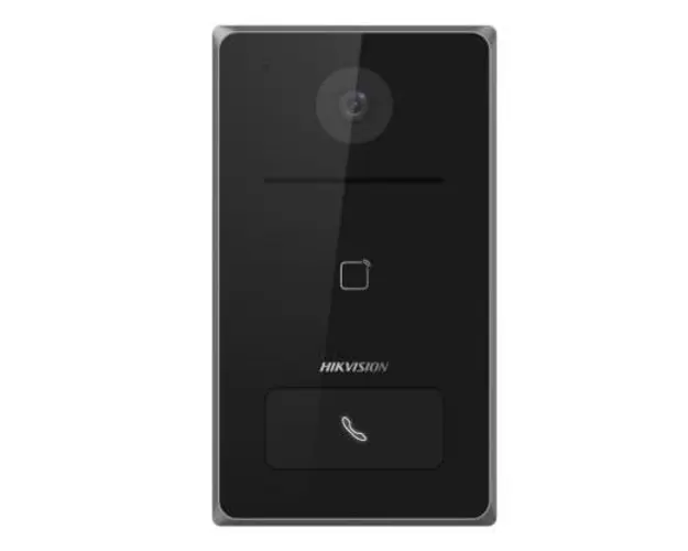 Videointerfon FULL HD, Hikvision DS-KV6133-WME1, 2 MP, IR 2.5m, Wi-Fi 2.4GHz, PoE, montare la suprafata, IP65