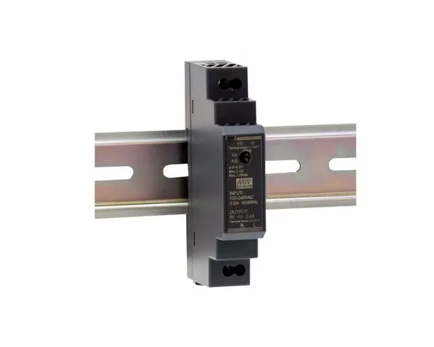 Sursa de alimentare Mean Well HDR-15-5, 5V, 2.4A, montare pe sina DIN