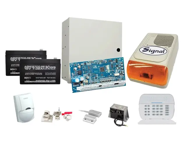 Sistem de alarma cablat DSC LED cu doua elemente de detectie, de exterior Kit NEO2016LED EXT