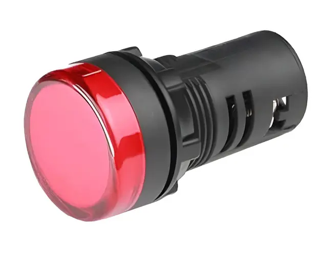 Lampa de semnalizare, LED, rosu, diametru 22mm, 12V AC/DC, Freder LS-R-D22/12V