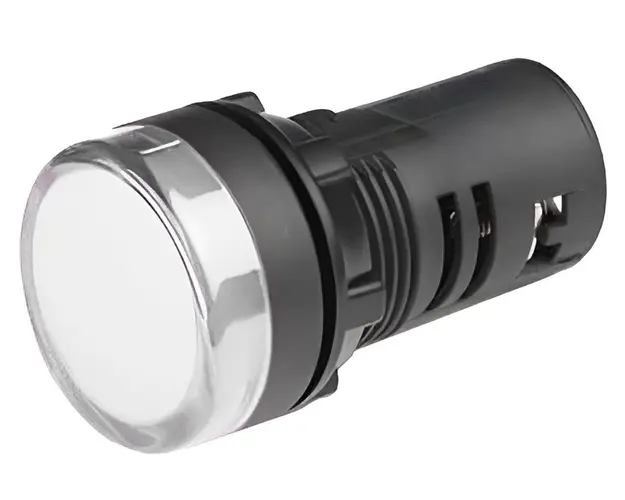 Lampa de semnalizare, LED, alb, diametru 22mm, 230V AC, Freder LS-WH-D22/230V