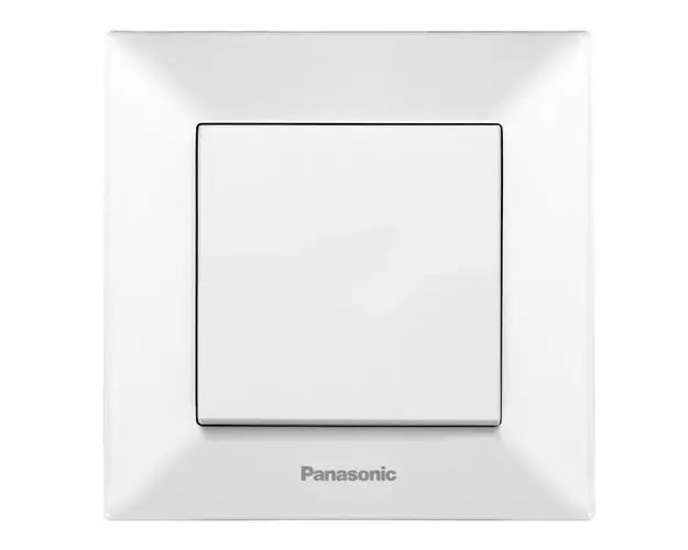Intrerupator simplu, 10AX, Panasonic P-A1, 250V, alb, incastrat, plastic, IP20