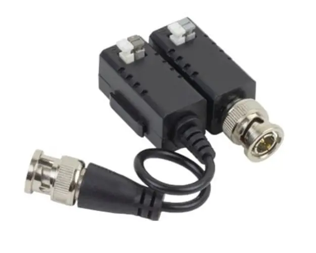 Set Videobalun Pasiv, 2 / 4 / 5 MP / 4K, HD-TVI, CVI, AHD, CVBS, cu PoC, Hikvision DS-1H18S/E(C)