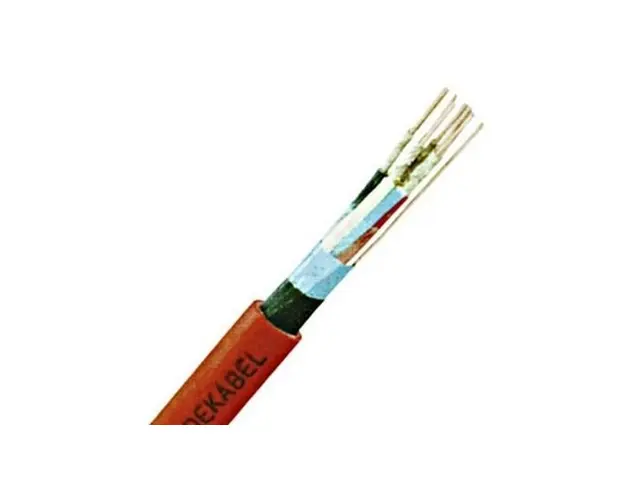 Cablu ignifug, fara halogenuri, Schrack ROXC200025, 2x 2x 0,8 E60 rosu, diametru 8,00mm, lungime 100m