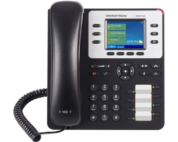 Telefon VoIP cu Display color, 3 Linii, 3 SIP, Conferinta, Grandstream GXP2130