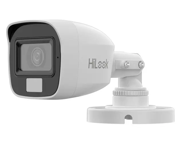 Camera de supraveghere pentru exterior, Hikvision HiLook THC-B157-LPS, HDTVI, 3K, 2.8mm, lumina duala, microfon, IP66