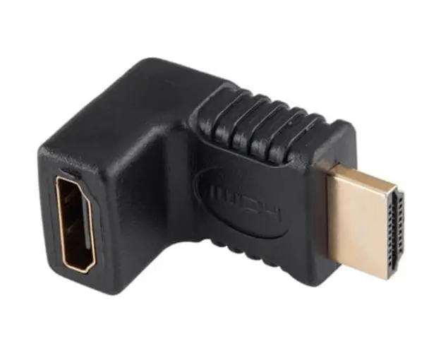 Adaptor HDMI tata si mama ZLA0666, unghi 90 grade, negru
