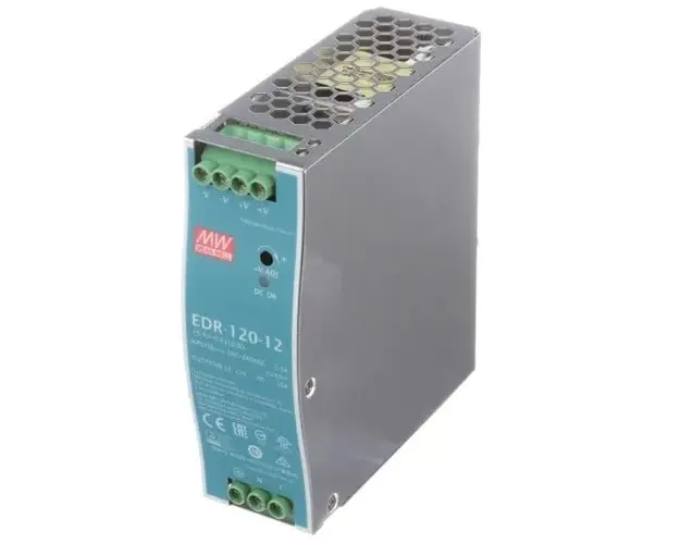 Sursa de alimentare Mean Well EDR-120-12, 12V, 10A, montare pe sina DIN