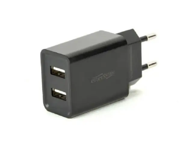 Incarcator USB, 2 porturi, 2.1A, negru, Gembird EG-U2C2A-03-B