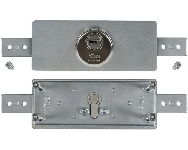 Incuietoare aplicata pentru obloane, grilaje si usi basculante, cilindru european, VIRO 1.8271