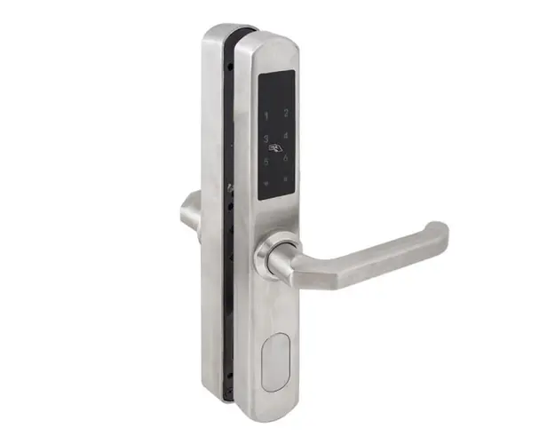 Incuietoare completa cu clanta, maner si Control Acces prin PIN, Card sau Wi-Fi Tuya, Pentru Exterior, IP55, A11-WF