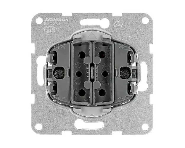 Insert pentru intrerupator dublu, cleme cu element elastic, montaj incastrat, Schrack VISIO S EV100109