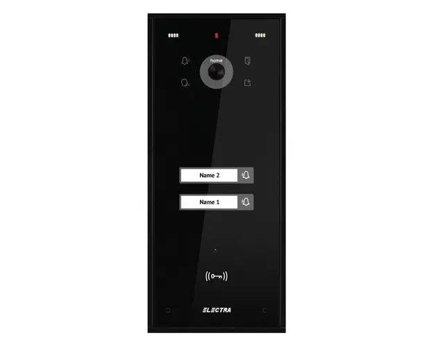 Post exterior videointerfon, 2 familii, negru, montaj aparent, Electra VPH.02S03.ELBTL