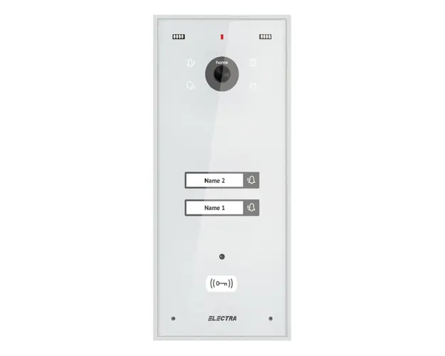 Post exterior videointerfon, 2 familii, alb, montaj aparent, Electra VPH.02S03.ELWTL