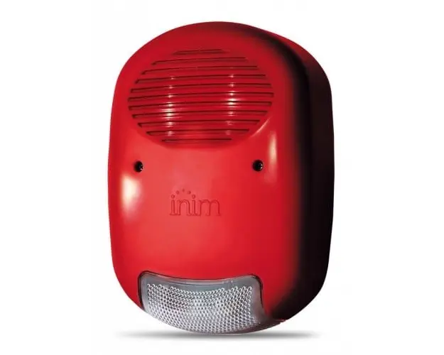 Sirena de exterior cu LED pentru incendiu, 13.8V, IP34, compatibila cu modulul STD241201, Inim IVY-R