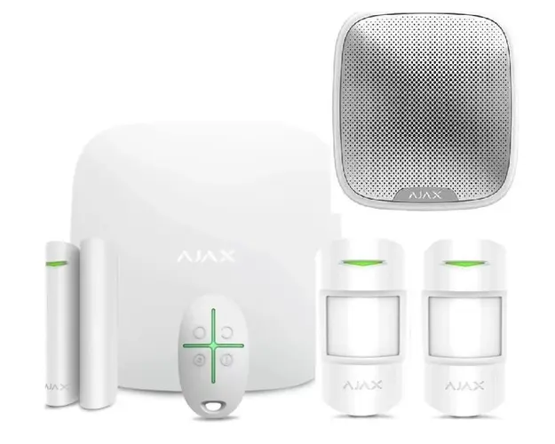 Kit sistem de alarma IP / GSM wireless Ajax 3 zone si sirena exterior KITAjax3SIR