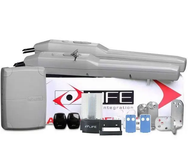 Kit automatizare poarta batanta 2x5 metri, 24V, Life OPTIMO5 24V