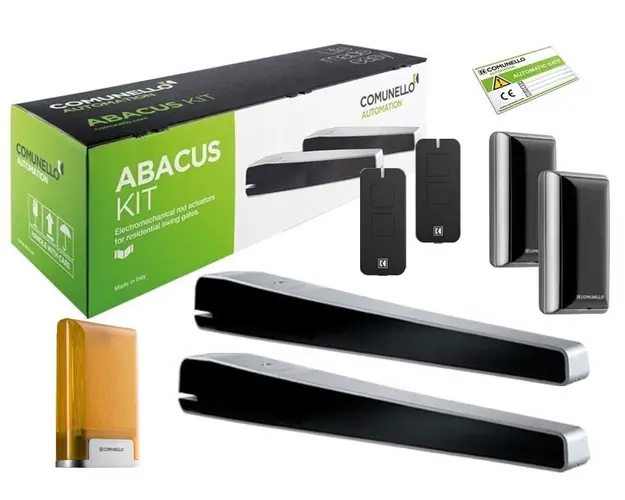 Automatizare porti batante 2x3m / 2x400Kg Comunello Abacus 300, 230V, Encoder performant, Kit complet, GKAS300MEH900