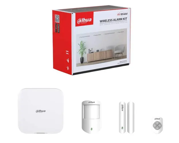 Kit de alarma wireless Dahua ARC3800H-03-W2(868), frecventa 868MHz, Wi-Fi/LAN, senzor PIR, 150 zone, telecomanda inclusa