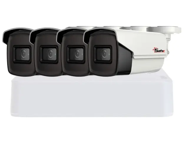 Kit de supraveghere pentru exterior, 4 camere 5 MP, IR 40m, DVR 4 canale, KIT5MP4028