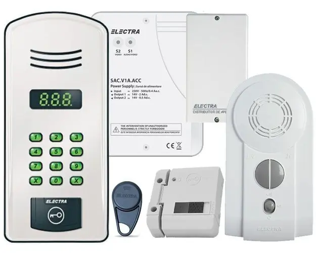 Kit interfonie scara de bloc pentru 20 apartamente ELECTRA