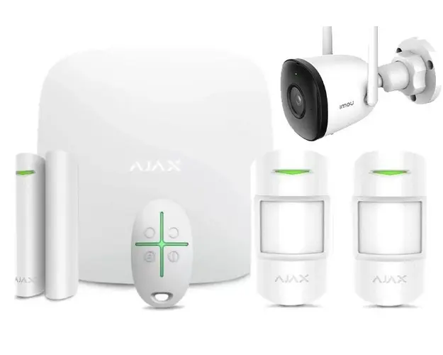 Kit sistem de alarma IP / GSM wireless Ajax 3 zone KITAJAX3 + camera wireless IMOU si card microSD IMOU