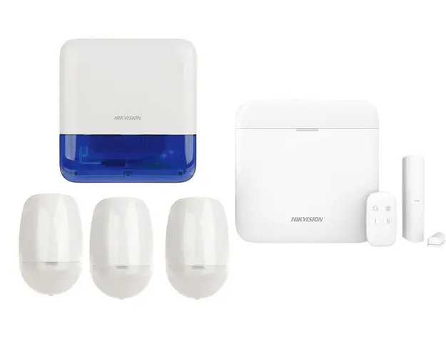 Kit sistem de alarma, wireless, 32 partitii, 96 zone, 3G/4G, 4 zone, sirena de exterior, Hikvision, KITAXPRO96+4Z+SIR
