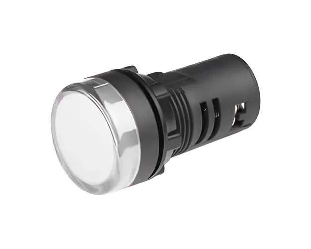 Lampa de semnalizare cu LED, 24V, diametru 22mm, alb, Freder LS-WH-D22/24V