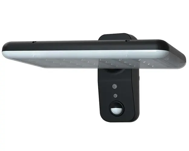 Lampa solara pentru exterior cu senzor PIR, 15W, 4000K-6000K, baterie de 6000mAh, neagra, IP65, V-Tac SKU-10315