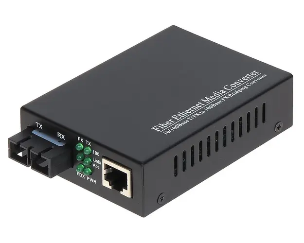 Media convertor SM, conector SC/PC, 10/100 Mbps, transmisie 25km, Safer OM2-SM