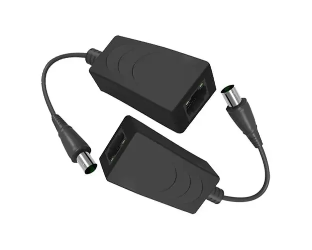Extender cablu de retea FTP/UTP pasiv, RJ-45 prin cablul coaxial, max 250m, 100Mbps, EOC-200