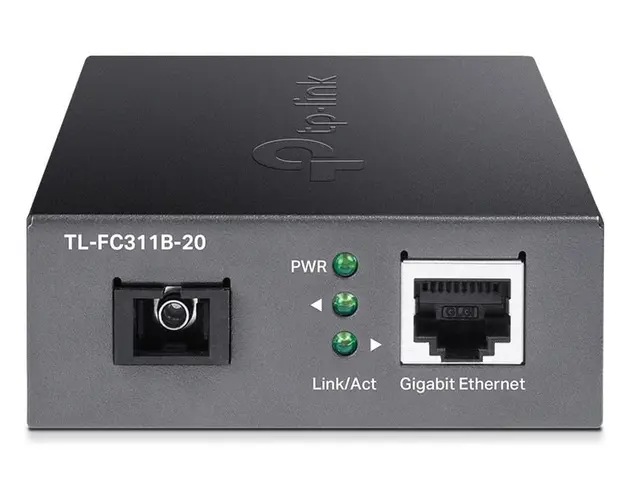 Media Convertor WDM, 1x LAN Gigabit, suporta Auto-MDI/MDIX, Extensie fibra optica 20 km, Tp-Link TL-FC311B-20