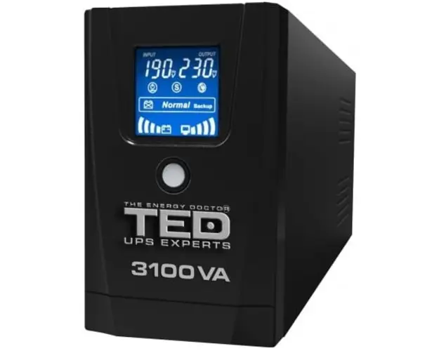 UPS 1800W - 3100VA TED Electric, 3 prize Schuko, Display LCD, UPS3100TED, TED004673
