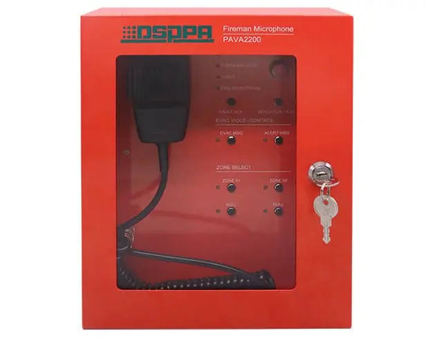 Microfon pompieri DSPPA PAVA2200, certificat EN54