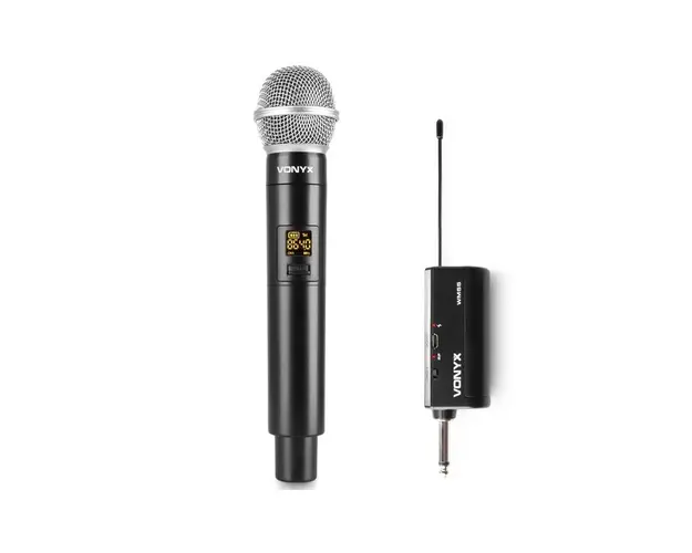 Microfon wireless UHF Vonyx WM55, Plug and Play, cu baterie reincarcabila