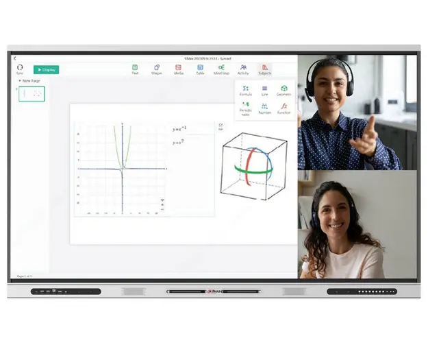 Tabla interactiva cu touchscreen Dahua LPH75-ST420 Whiteboard, 4K DLED, diagonala 75" (190.5cm), Wi-Fi, Bluetooth