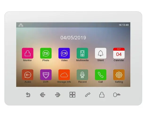 Monitor videointerfon 7 inch, 2 fire, alb, 2M2307BKTO