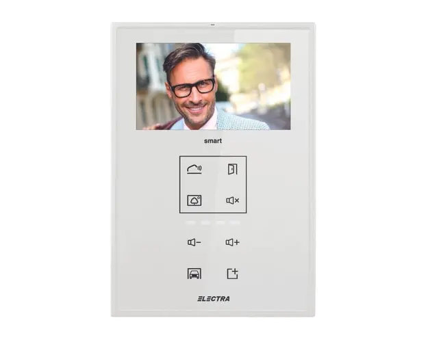 Monitor videointerfon de interior, 4.3 inch, smart, LCD color, taste touch, alb, Electra, VTM.4S083.ELWTL