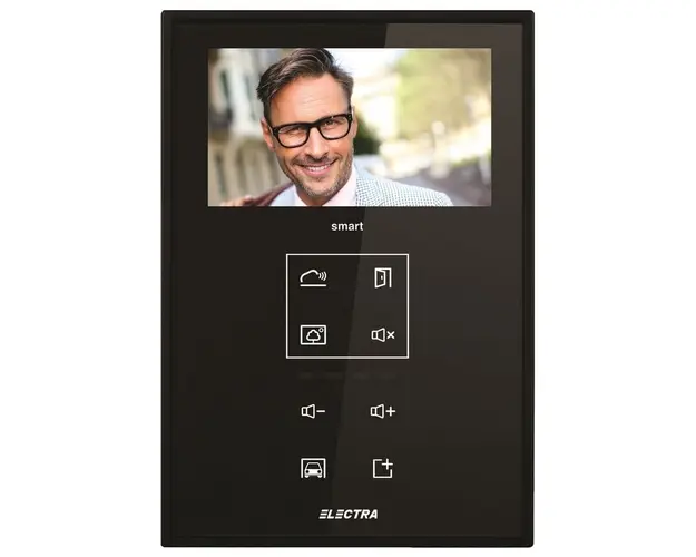 Monitor videointerfon de interior, 4.3 inch, smart, LCD color, taste touch, negru, aparent, Electra, VTM.4S083.ELBTL